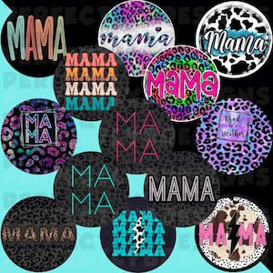 Mama Grab Bag Cardstock Cutouts | Circle Cardstock Cutouts | Car Freshies | Freshie Cardstock | Mom Life | Blessed Mama | Mom Freshies