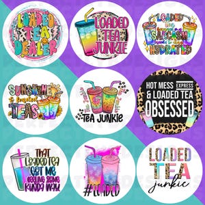 Loaded Tea Grab Bag | Circle Cardstock Cutout | Car Freshies | Freshie Cardstock | Loaded Tea | Venti | Loaded Tea Lover | Loaded Tea Junkie