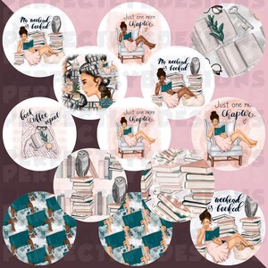 Book Lover | BookTok | Books | Just One More Chapter | Book Girlie | Fantasy | Freshie Cardstock | Grab Bag | Circle Cutouts | Book Freshies image 12