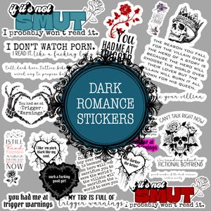 Dark Romance Book Stickers | Smut Stickers | Vinyl Waterproof Stickers | Smut Lover | Kindle Stickers | Book Lover | Bookish Stickers