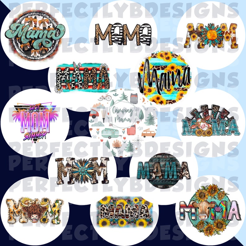 Mama Grab Bag Cardstock Cutouts Circle Cardstock Cutouts Etsy