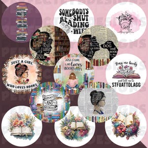 Book Lover | BookTok | Books | Just One More Chapter | Book Girlie | Fantasy | Freshie Cardstock | Grab Bag | Circle Cutouts | Book Freshies image 6