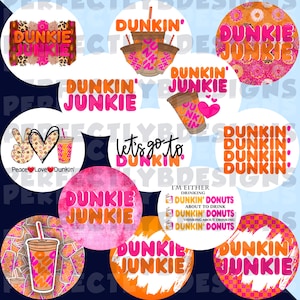 Dunkin&#39; Donuts | Cardstock Grab Bag | Dunkin&#39; Junkie | Dunkie Junkie | Donuts | Coffee | Circle Cutouts | Car Freshies | Freshie Cardstock