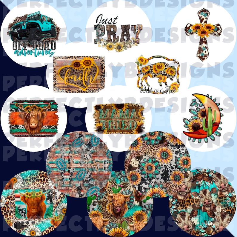 Western Pocket Cardstock Cutouts - 24 Pack Mixed Designs For Car Freshie Crafts & Scents