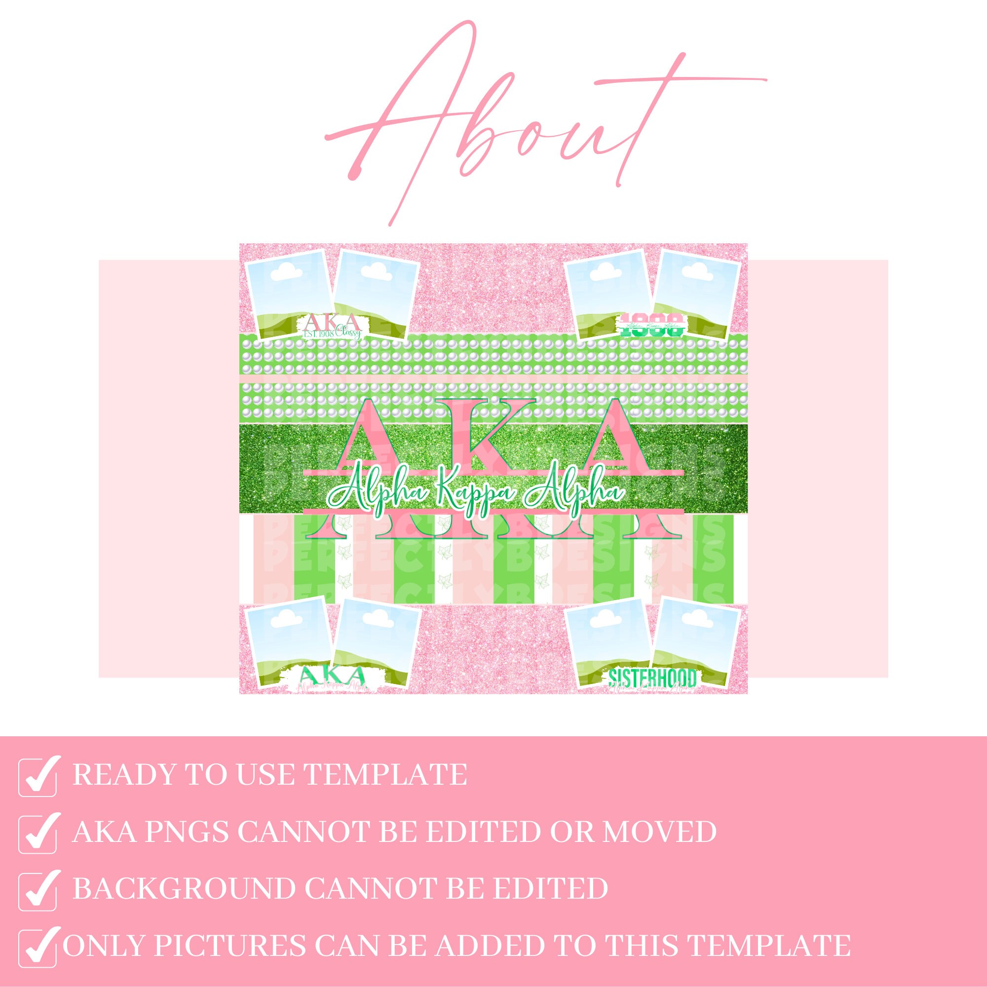 Layout Wrapped Editable Editable Sublimation Tumbler Wrap | Editable Canva Template | Sorority ...