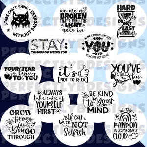 Mental Health Matters | Mental Awareness Grab Bag | In May We Wear Green | Green Ribbon | Circle Cutouts | Car Freshies | Freshie Cardstock immagine 6