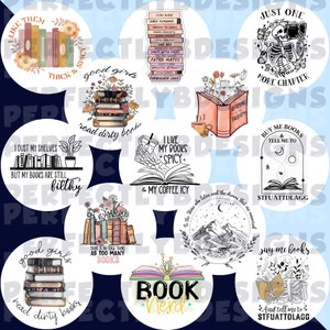 Book Lover | BookTok | Books | Just One More Chapter | Book Girlie | Fantasy | Freshie Cardstock | Grab Bag | Circle Cutouts | Book Freshies