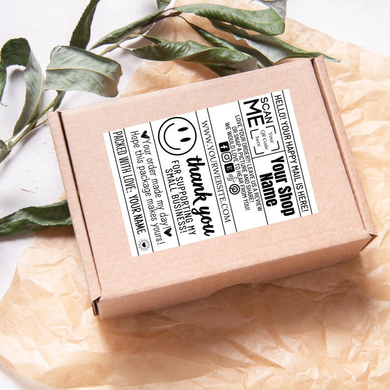 Editable Thermal Label | Thank You for Your Order Labels | 4x6 Thermal ...