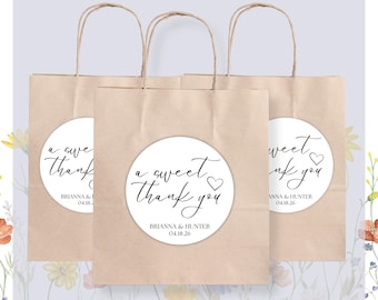 A Sweet Thank You Stickers | Sticker Sheets | Baby Shower Favors | Wedding Favors | Bridal Shower Favors | Party Favors