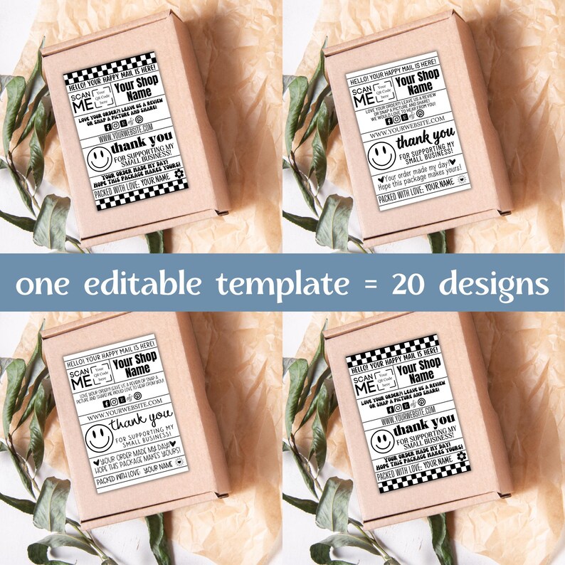 Editable Thermal Label | Thank You for Your Order Labels | 4x6 Labels ...