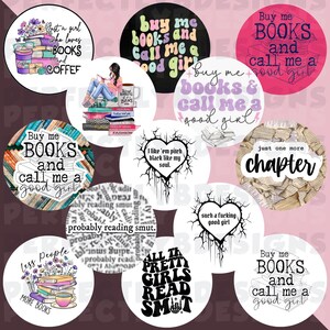 Book Lover | BookTok | Books | Just One More Chapter | Book Girlie | Fantasy | Freshie Cardstock | Grab Bag | Circle Cutouts | Book Freshies image 9