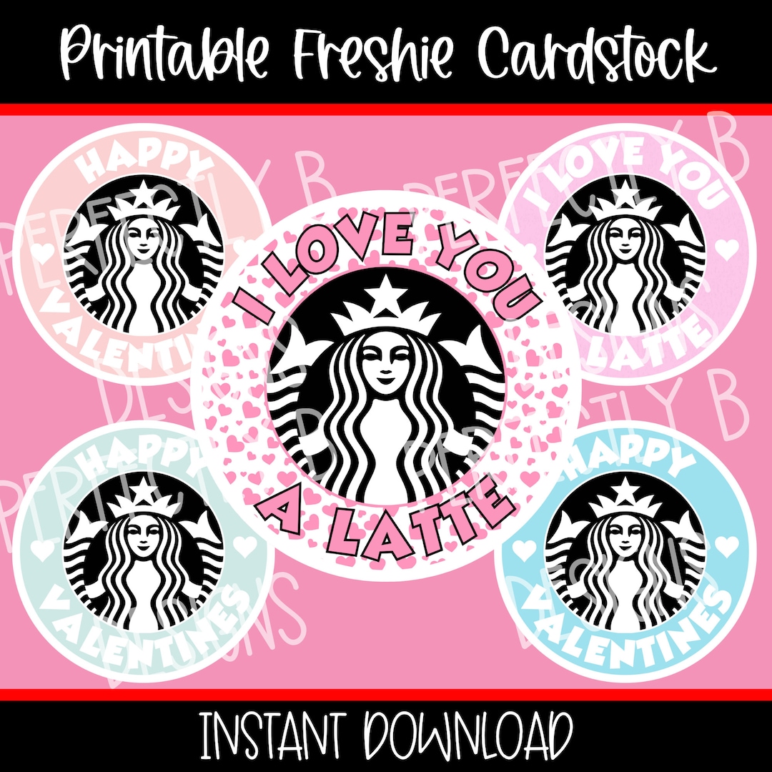 Valentine's Day Freshie Cutouts - 2.5 Inch Round Cardstock Circles, 12 Pack Mixed Designs