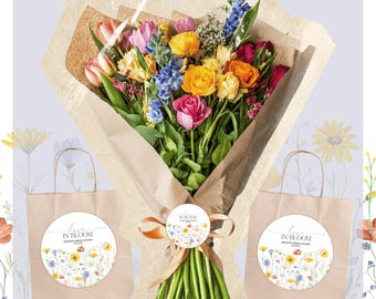 Love in Bloom Stickers | Sticker Sheets | Custom Labels | Wedding Favors | Bridal Shower Favors | Bridal Shower Labels