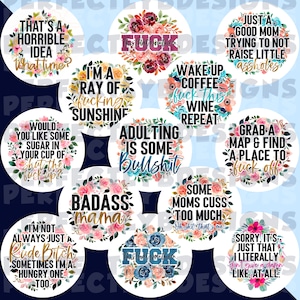 Funny Sayings Grab Bag | Circle Cardstock Cutouts | Freshie Cardstock | Sarcasm | Sarcastic Cardstock | Sarcasm Designs | Sarcastic Quotes