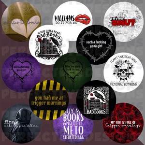 Book Lover | BookTok | Books | Just One More Chapter | Book Girlie | Fantasy | Freshie Cardstock | Grab Bag | Circle Cutouts | Book Freshies image 3