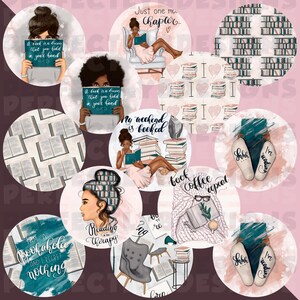 Book Lover | BookTok | Books | Just One More Chapter | Book Girlie | Fantasy | Freshie Cardstock | Grab Bag | Circle Cutouts | Book Freshies image 11