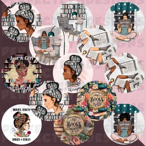 Book Lover | BookTok | Books | Just One More Chapter | Book Girlie | Fantasy | Freshie Cardstock | Grab Bag | Circle Cutouts | Book Freshies image 10