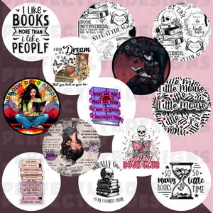 Book Lover | BookTok | Books | Just One More Chapter | Book Girlie | Fantasy | Freshie Cardstock | Grab Bag | Circle Cutouts | Book Freshies image 7