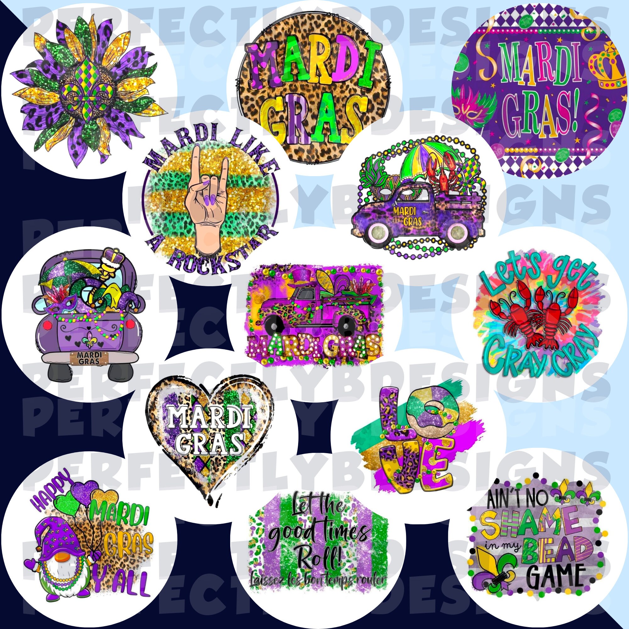 mardi gras cardstock