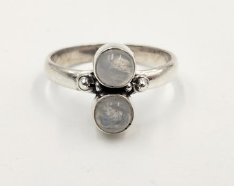 Moonstone Ring* .925 Sterling Silver Ring* Gemstone Ring* Boho Ring* Minimalist Ring* Jewelry* Size 7 1/2* Gifts* Free Shipping