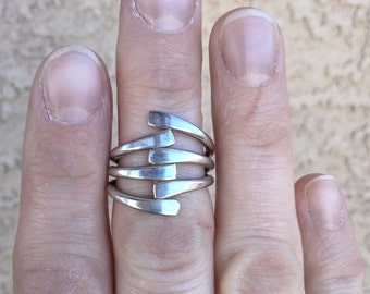 Sterling Silver Ring* Midi Ring* Boho Ring* Knuckle Ring* Statement Ring* Jewelry* Size 5 1/2* Gifts* Free Shipping