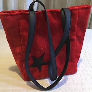 Sac velours porté main ou épaule, sac cabas, sac fourre-tout, cadeau femme, noël, anniversaire à offrir ou a s’offrir.