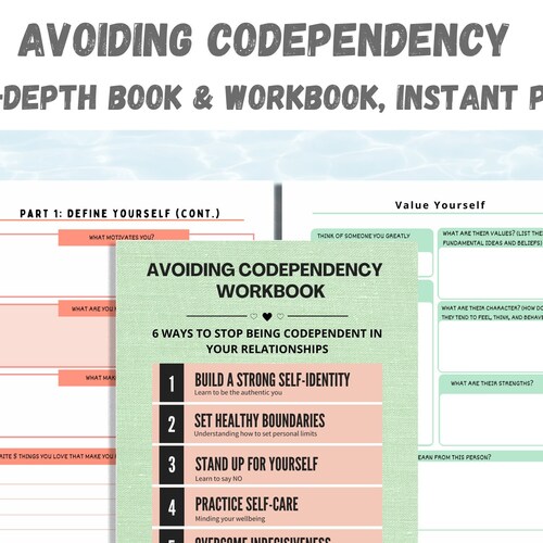 Codependency Journal Workbook Worksheet Book Codependence - Etsy