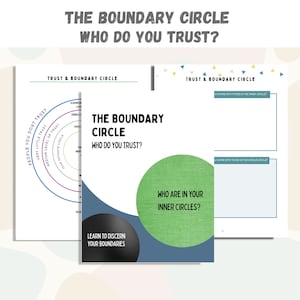 Personal Boundaries and Trust Worksheet Print | Workbook Journal  | Emotional Therapy Journals