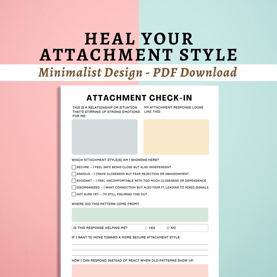 Attachment Styles Check In, Understand You | Therapy Questions PDF ...