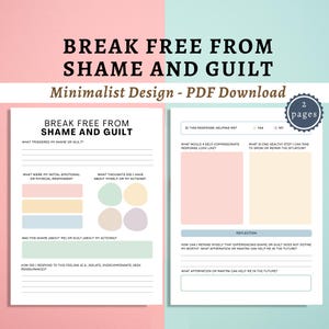 Preguntas de terapia para superar la vergüenza y la culpa (PDF) / Herramientas para sesiones de asesoramiento / Sanación emocional y salud mental / Herramientas terapéuticas / Niño interior