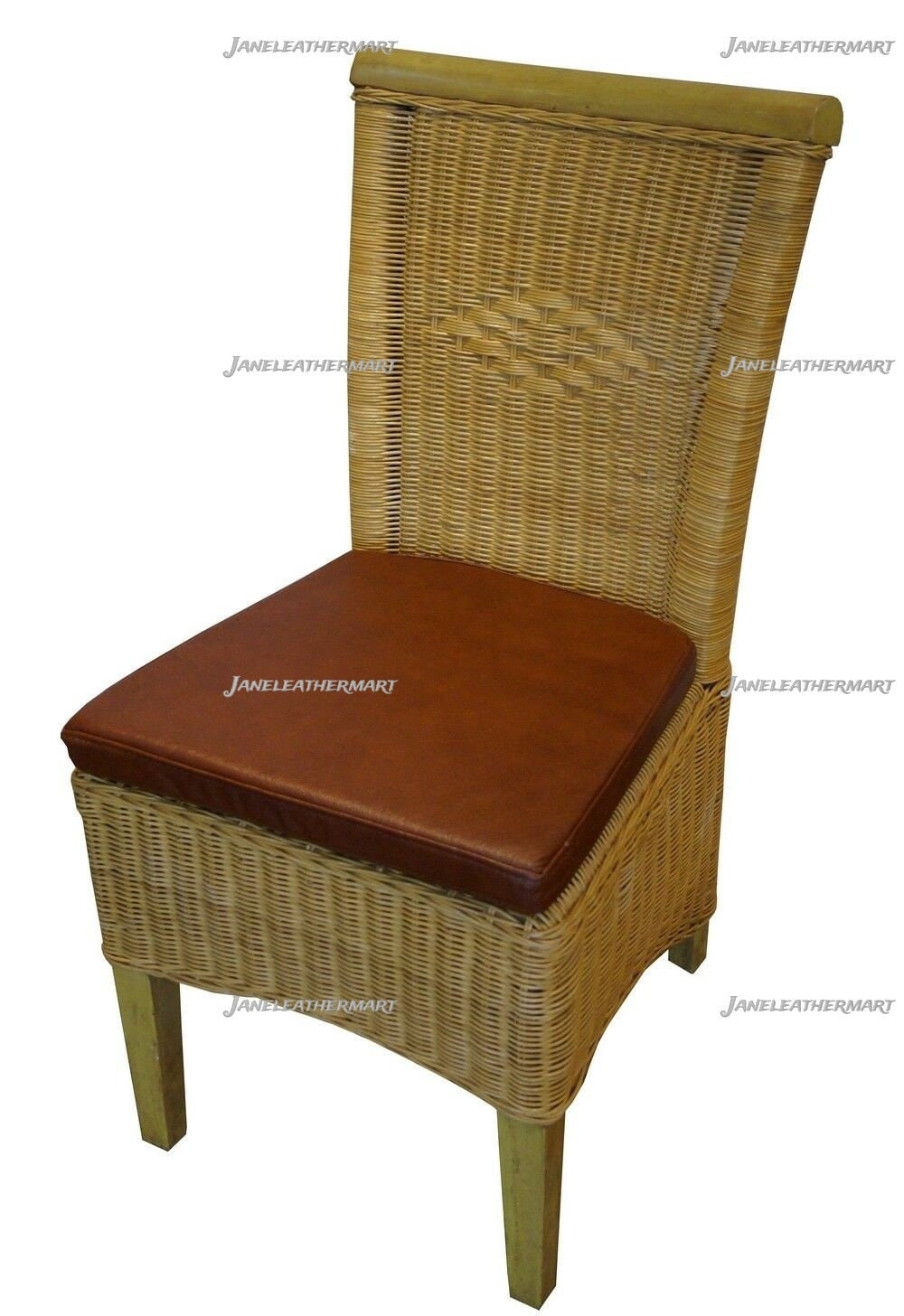 Leather Chair Pad Cushion Brown Genuine Cover With Ties Dining Etsy