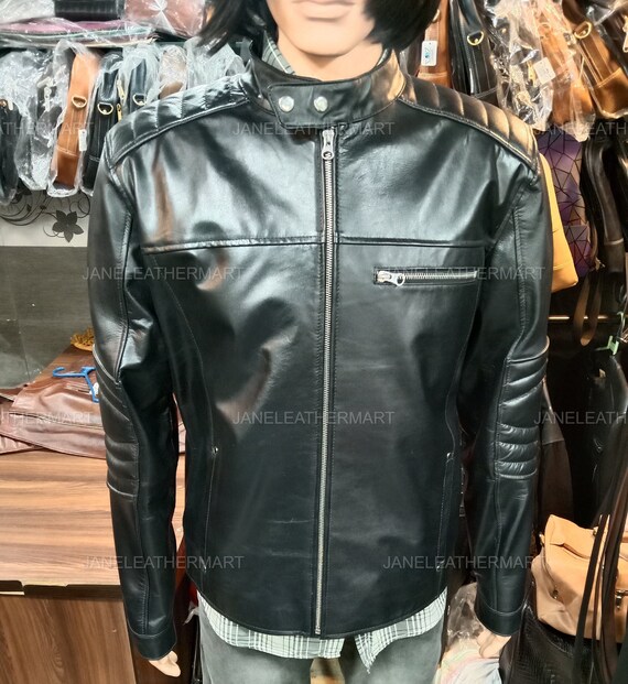 Etsy mens leather jacket sale