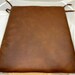 Leather chair pad cushion Brown Tan Genuine  cover with ties / dining seat pad Cover for home and office / Housewarming gifts 