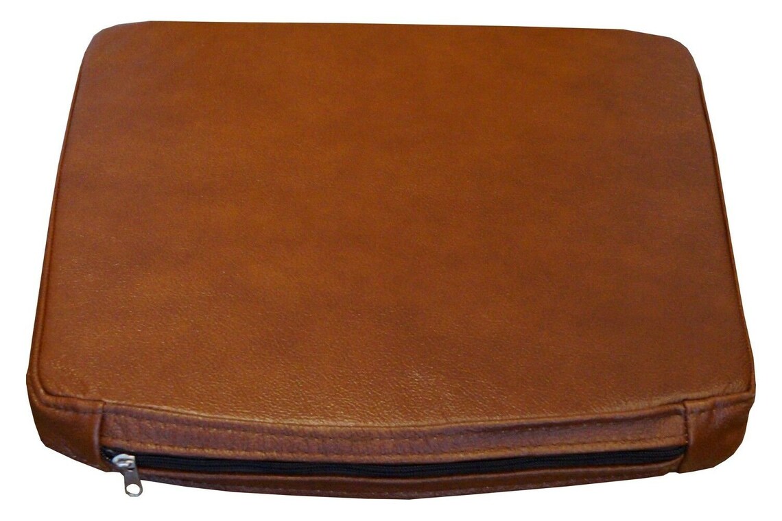Leather Chair Pad Cushion Brown Genuine Cover With Ties / Etsy