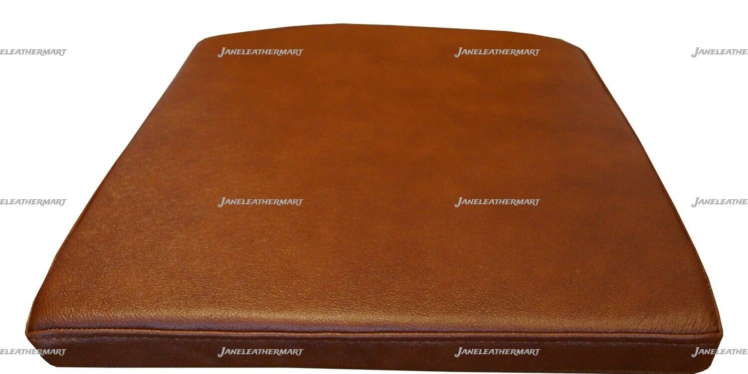 Leather Chair Pad Cushion Brown Genuine Cover With Ties Dining Etsy