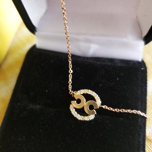 Unique Diamond Gold Necklace, Diamond Necklace, Daily wear Necklace Diamond Pendant, Wedding Gift, necklace, 14k gold jewelry