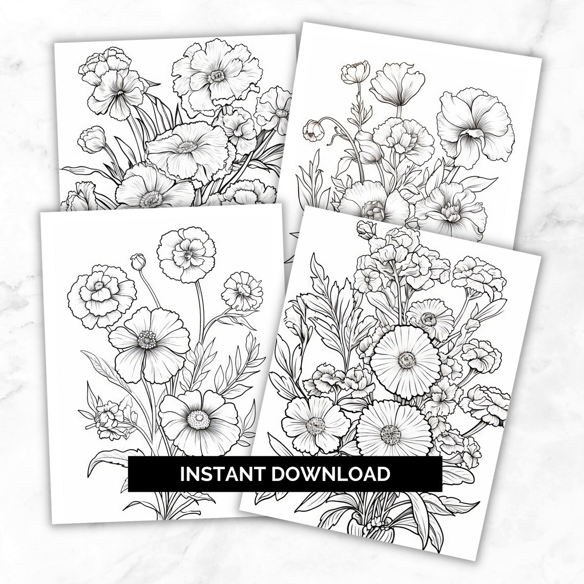 Blooming Flowers Coloring Pages Vol 2 Coloring Ebook Printable blooming-flowers-coloring-pages-vol-2-coloring-ebook-printable