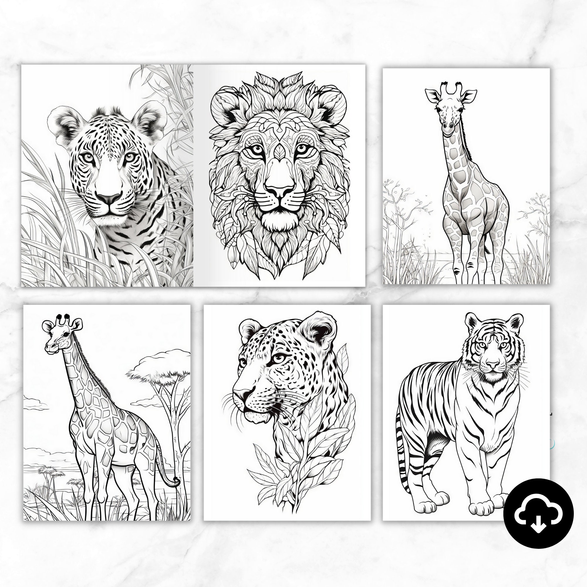 Wild Animal Coloring Pages, 30 Printable Wild Animal Coloring Pages for ...