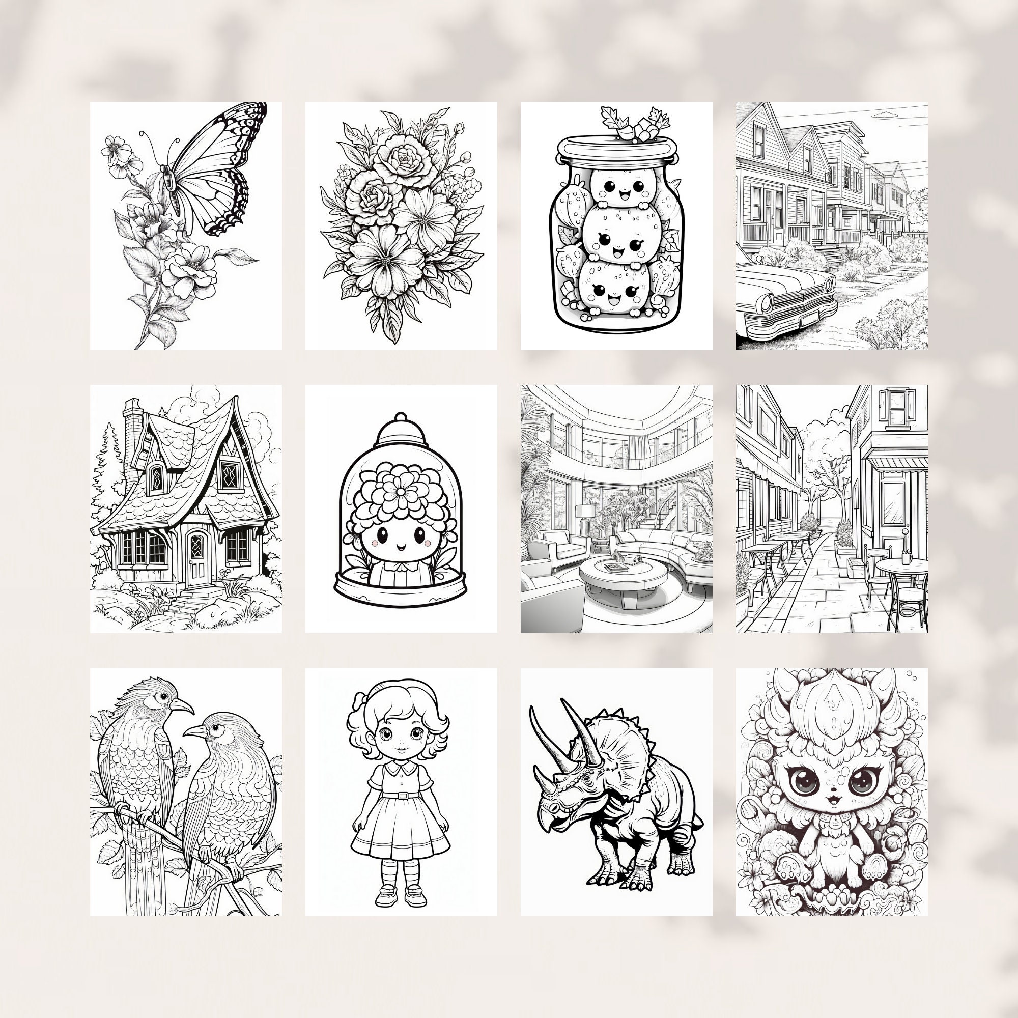 Coloring Pages Entire Shop Bundle, Whole Shop Coloring Book Bundle ...