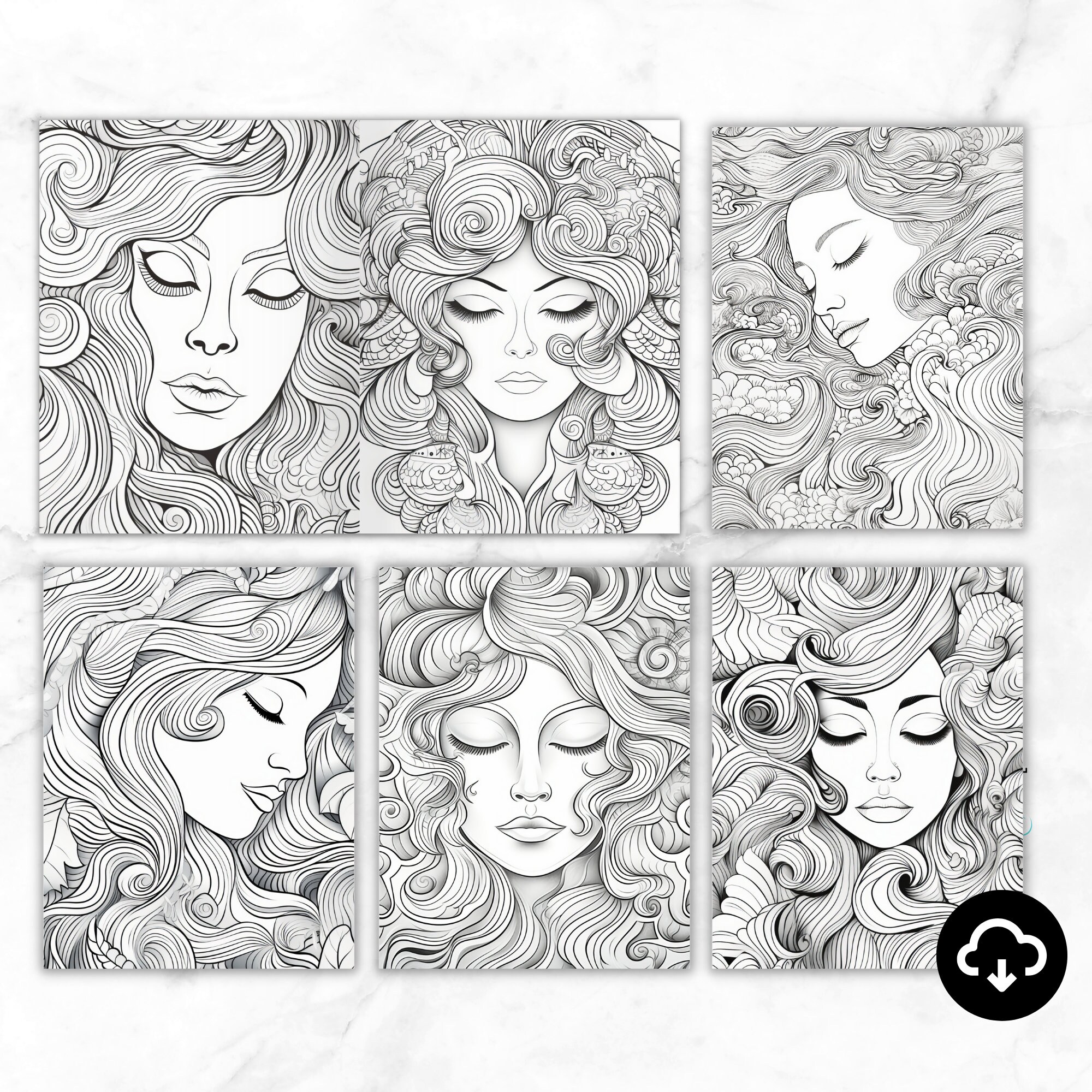 Ocean Mindfulness Coloring Pages - Vol 1, Coloring Ebook, Printable ...