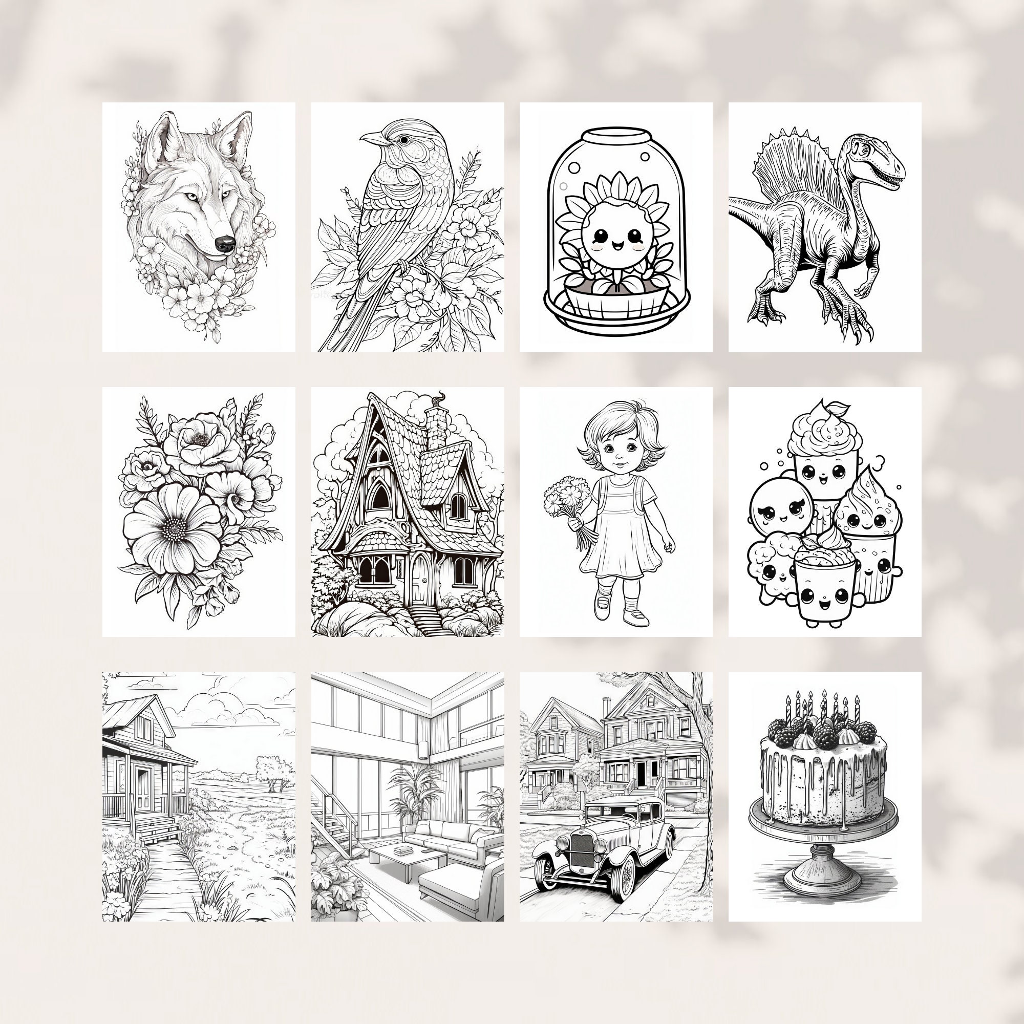 Coloring Pages Entire Shop Bundle, Whole Shop Coloring Book Bundle ...