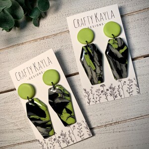 Glow in the Dark Marble Coffin Earrings| Spooky Earrings | Halloween Earrings | Polymer Clay Earrings | Clay Earrings | Gifts for Her
