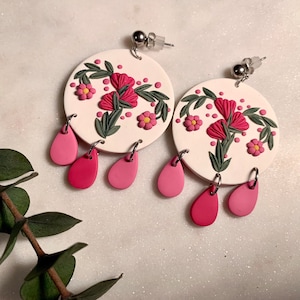 Pro-Choice Floral Uterus Earrings | Feminist Jewelry | Statement Earrings | Polymer Clay Earrings | Detailed Art | Gifts For Her