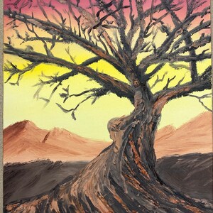 Original art  &quot;Tree of Wisdom&quot; Oil on Canvas board
