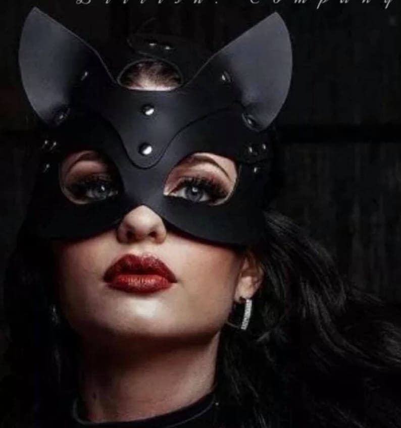 HALLOWEEN KITTEN Mask vegan Leather Face Mask BDSM Etsy New Zealand