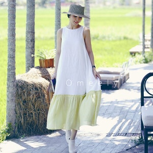 Fishtail Linen Dress | Elegant Dress | Trapeze Dress | Wedding Dress | Summer Dress | Long Dress Custom gifts | 30th Birthday Gift For Women