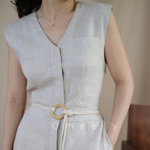Linen Jumpsuit Summer Jumpsuit Linen Romper Linen Pants For Women 70s Jumpsuit Sustainable Linen Jumpsuits For Women Graduation Gift For Her