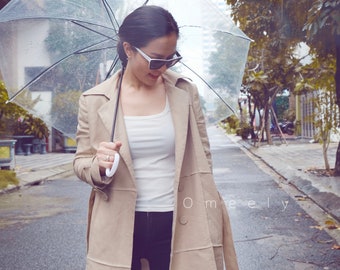 Lange linnen jas linnen trenchcoat vrouwen linnen jas lange jas vintage jas handgemaakte jas linnen kleding minimalistische jas cadeaus voor vrouwen