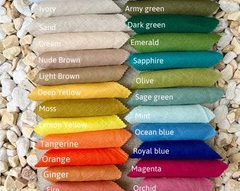 Washed Linen Fabric Linen Swatches Natural Linen Fabric A Set Of Linen Samples Fabric Samples Small Fabric Swatches