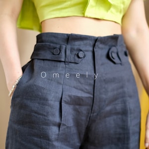 Handmade Linen Pants Linen Palazzo Pants Linen Wide Leg Pants Pleated Pants High Waist Pants Linen Clothing Summer Pants Graduation Gifts